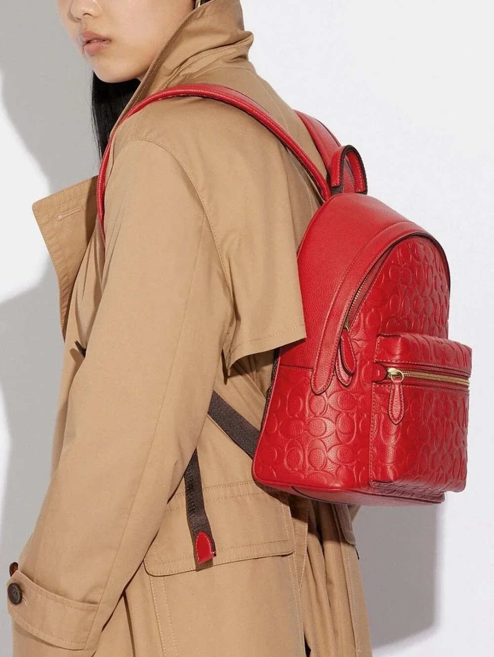Coach Embossed Debossed Signature Leather Backpack NWT AUTHENTIC BAG